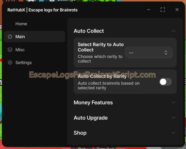 RAT HUB X Escape Logs for Brainrots HACK